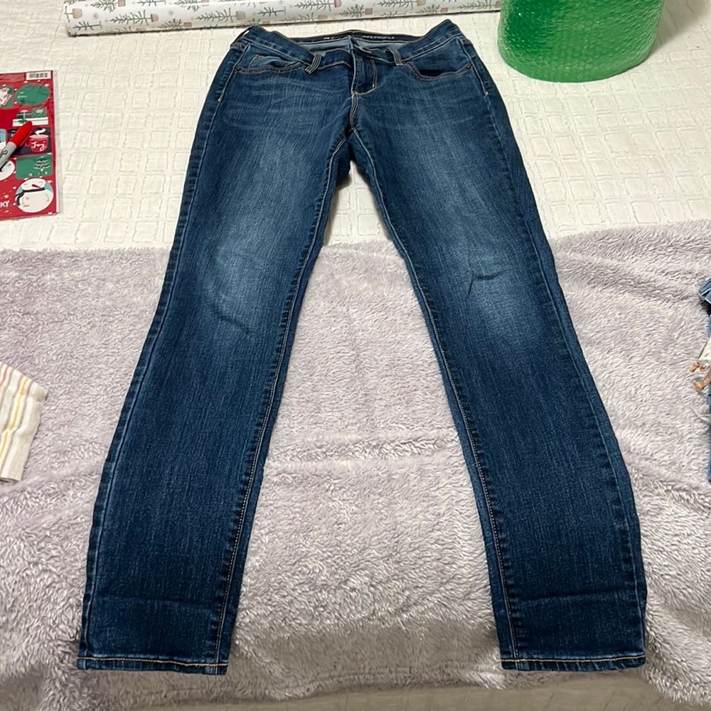 Dark blue jeans!